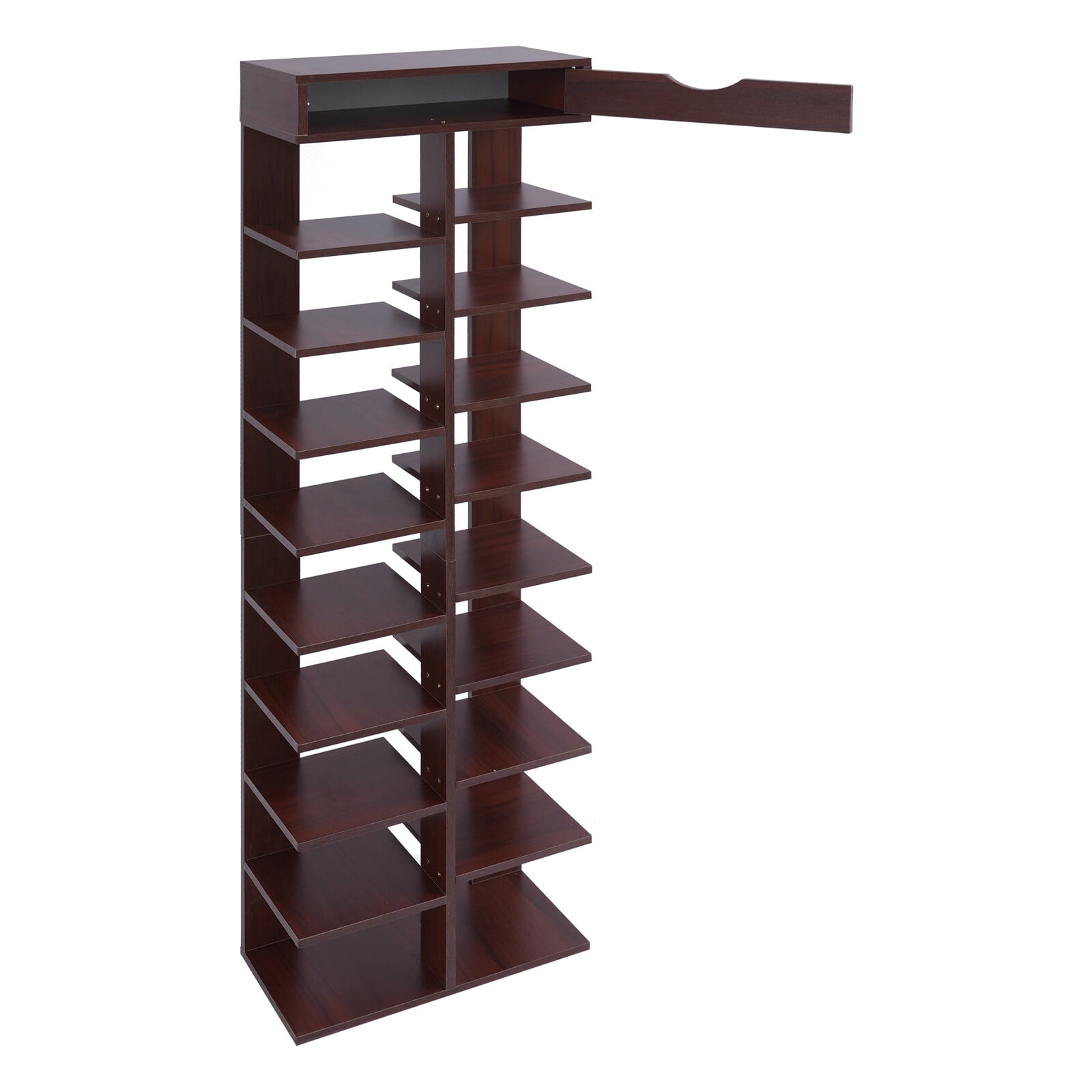 10 Tier Vertical Shoe Rack, Free Standing Shoe Storage Rack, Modern Shoe Rack