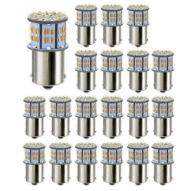 20X LED Light Bulbs for Super Bright 3014 50-SMD Warm White 1156 1141 1003 BA15S Bulbs for Trailer