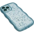 thumbnail image 4 of for iPhone 14 Plus Case, Cute Curly Wave Frame Shape Design Soft TPU Bling Glitter Star Shiny Phone Case with iPhone 14 Plus, Shockproof Protective Cover Case for Women Girls, Blue-1, 4 of 12
