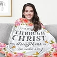thumbnail image 3 of Christian Gifts for Women Blanket Inspirational Religious Soft Warm Flannel Christian Throw Blanket Brithday Gifts Spiritual Gifts for Women Men 50"x40", 3 of 5