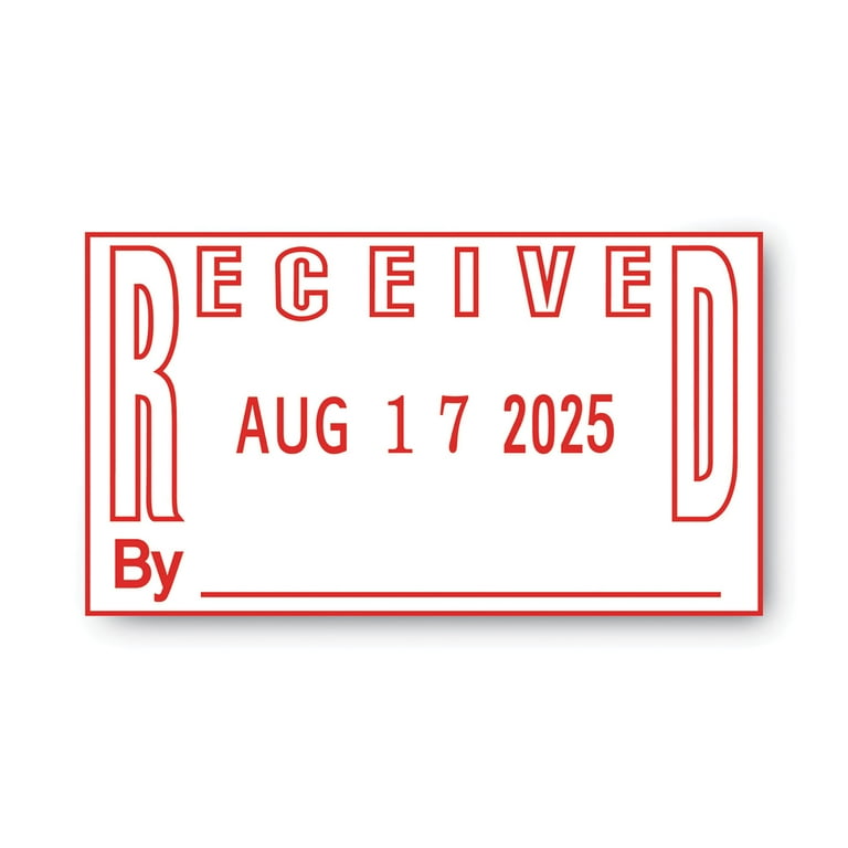 ES Dater, RECEIVED + Date, 1 x 1.81, Red ES Dater, RECEIVED + Date, 1 x 1.81, Red