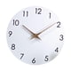 thumbnail image 4 of Reloj de pared silencioso de madera redondo de 10 pulgadas, reloj de pared decorativo. Blanco, 4 of 9