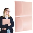 thumbnail image 2 of Plastic Folders With Pockets, Heavy-Duty Plastic Folders With Two Pockets, 2-Pocket Folder for Office Filing – Water-Proof Pocket Folder With Business Card Slot, Document Organizer(Pink), 2 of 8