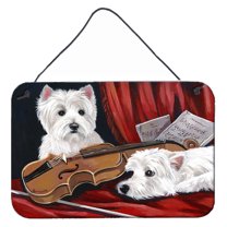 Carolines Treasures PPP3279DS812 Westie Fiddlers Wall or Door Hanging Prints  8x12 multicolor