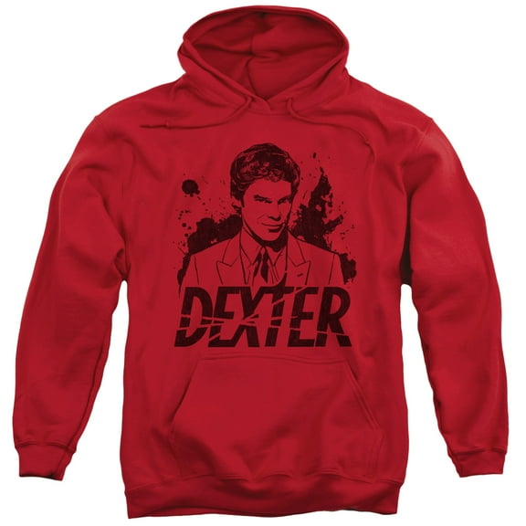 Dexter Splatter Dex Adult Pullover Hoodie Sweatshirt Red