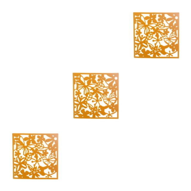 relayinert 4pcs Hanging Divider Screens Modern For Room Separation Lightweight And Durable Easy To Assemble PVC Multi-functional Yellow Butterflies 3Set