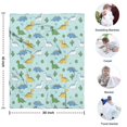 thumbnail image 4 of LightBlue Cartoon Dinosaurs Cacti Pattern Blanket,Comfortable Soft Flannel Throw Blanket,All Season,Warm Lightweight Blankets for Sofa Bed Couch Living Room Chair,30"x40", 4 of 4
