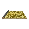 thumbnail image 2 of Ahgly Company Indoor Round Abstract Yellow Modern Area Rugs, 7' Round, 2 of 4