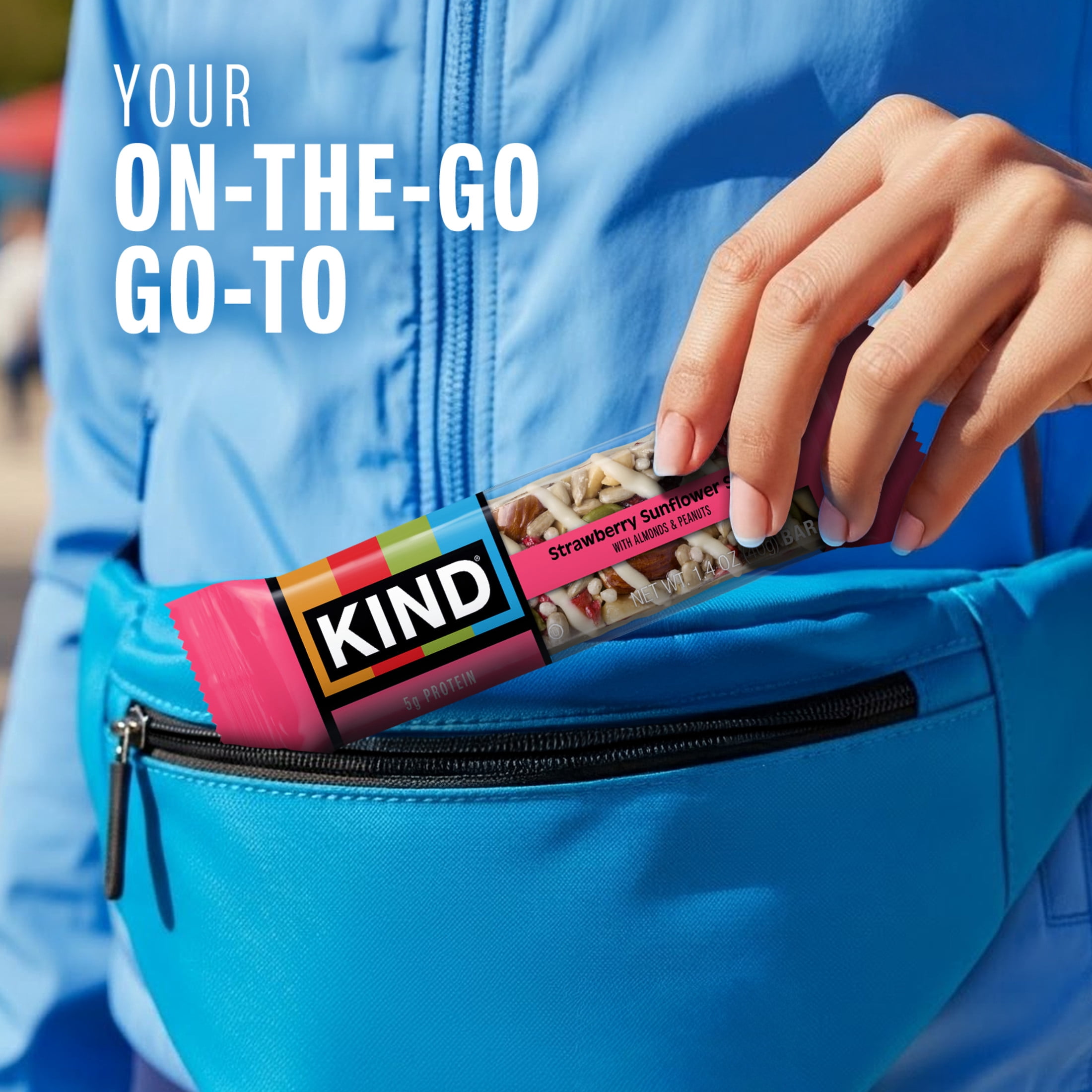 KIND Seeds Fruit & Nuts Snack Bar, Strawberry Sunflower Seed 12 Snack Bars, 1 Box