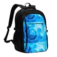 thumbnail image 1 of Balery Blue Shell Mochila con carga USB para hombre y mujer - Mochila impermeable y antirrobo para laptop con puerto USB para viajes, trabajo, 1 of 7