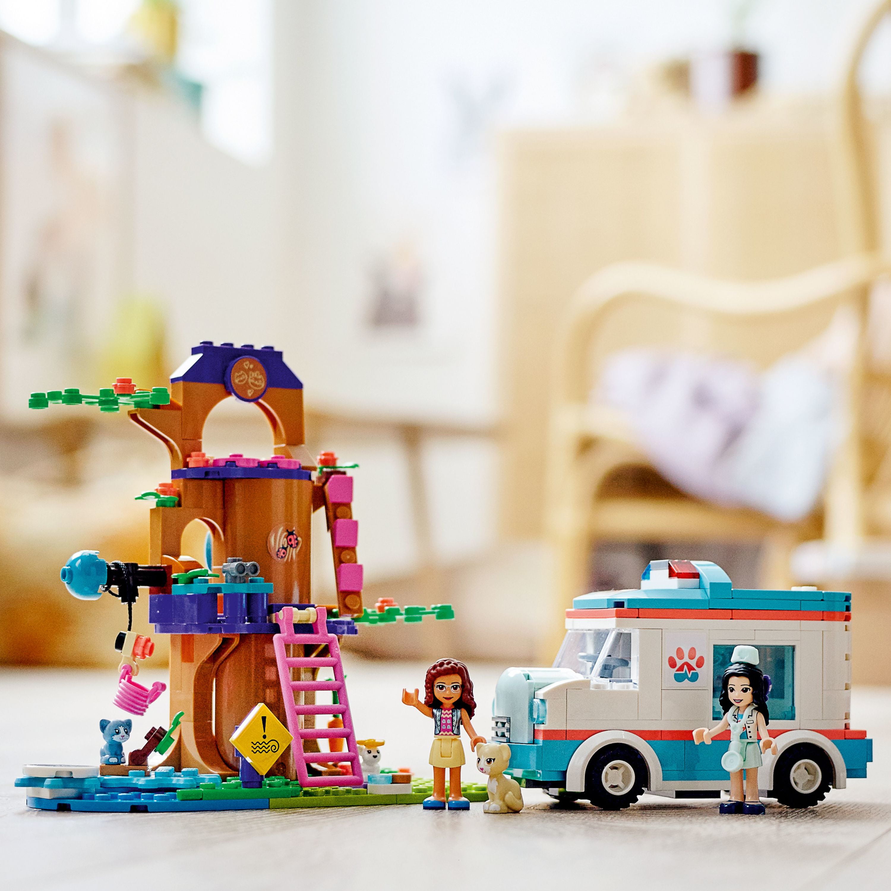 LEGO Friends Vet Clinic Ambulance 41445 Building Toy for Kids Who 