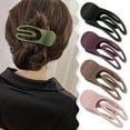 thumbnail image 2 of Fashionable Wide Hair Barrettes Unique Brown Clamp Hairpin Hair Clip Stylish Wide Hair Accessory Casual Use, 2 of 8