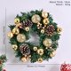 thumbnail image 4 of Corona navideña de 35 cm, corona de ratán para puerta, agujas de pino artificiales, piñas, decoración navideña para colgar en la ventana o la puerta, 4 of 5