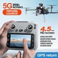 thumbnail image 2 of Drone GPS QAONIE K19 con controlador de pantalla de 4.5 pulgadas, 2 baterías, 2 of 5