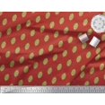 thumbnail image 2 of Soimoi Red Poly Georgette Fabric Dot & Hanging Lamps Home Decor Print Fabric by the Yard 52 Inch Wide, 2 of 3