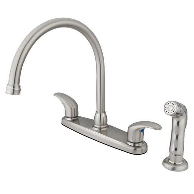 Kingston Brass KB6798LLSP Robinet de Cuisine Centerset 8 Po, Nickel Brossé