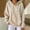 Beige, variant on Women's Striped Hoodie Pullover Long Sleeve Drop Shoulder Casual Top with Kangaroo Pocket Drawstring Relaxed Fit Hooded Sweatshirt for Fall Winter