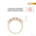 thumbnail image 5 of ANGARA IGI Certified Lab Grown 2.35 Ct Diamond 5 Stone Wedding Ring for Women in 14K Rose Gold (Size-5mm| Color-F-G| Clarity-VS) | April Birthstone, Anniversary, Jewelry Gift for Women | Diamond Ring, 5 of 7