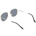 thumbnail image 4 of Modern Metal Geometric Sunglasses Slim Arms Neutral Flat Lens 51mm (Gold / Smoke), 4 of 4