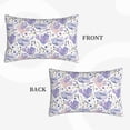 thumbnail image 2 of Sikiie Lavender Flowers Print Plush Pillow Cover, Wrinkle-proof and Stain-resistant Pillow Protector without Pillow Core, Home Decoration-14"x20", 2 of 6