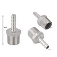 thumbnail image 4 of jinwen Various Stainless Steel Male Threaded Pipe Fitting Barb Hose Tail Connector Fuel, 4 of 9