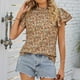 thumbnail image 5 of Blusa suelta con cuello en V y manga corta con estilo para mujer OAVQHLG3B Store lin121212, 5 of 5