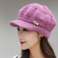 thumbnail image 6 of Dengjunhu Women's Winter Warm Hat Crochet Slouchy Beanie Knitted Caps with Visor, 6 of 6