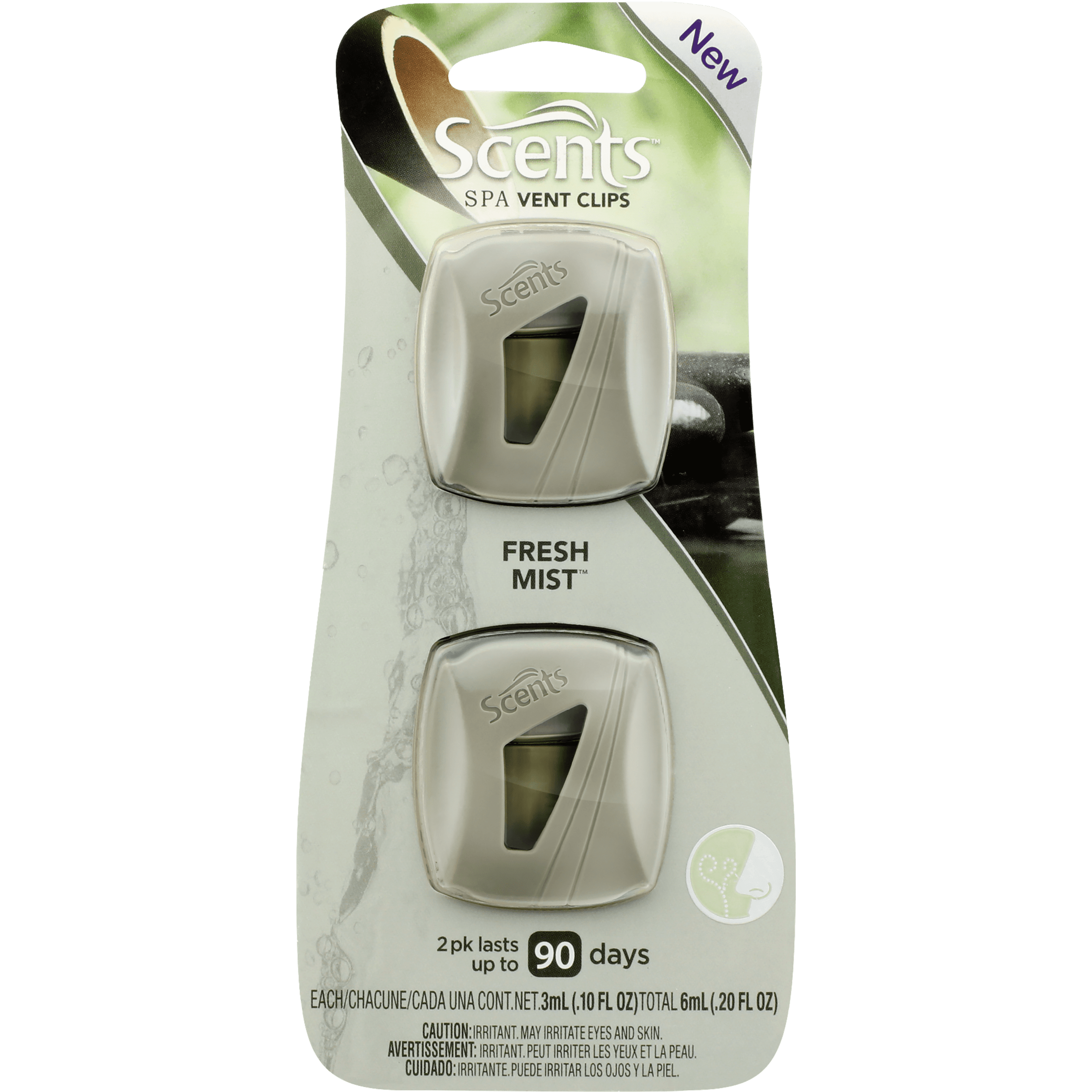 Scents Spa Vent Clips, Fresh Mist