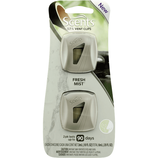 Scents Spa Vent Clips, Fresh Mist