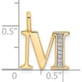thumbnail image 4 of 10K Yellow Gold Diamond Letter M Initial Pendant (Width 13.53) (Length 15.26) - Jbsp, 4 of 5