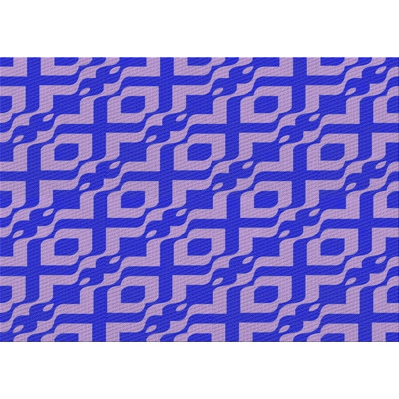 Ahgly Company Indoor Rectangle Patterned Purple Mimosa Purple Area Rugs, 8' x 10'