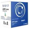 thumbnail image 1 of Cable Ethernet VIVO CCA Cat5e, rollo de 500 pies, azul CABLE-V002B, 1 of 9