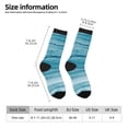 thumbnail image 2 of Balery Teal Turquoise Fluid Stripes Pattern Crew Socks Unisex– Soft & Breathable Socks for Men & Women, One-Size Fits Most (US 5-11), Comfortable & Durable for Daily Wear, 2 of 6