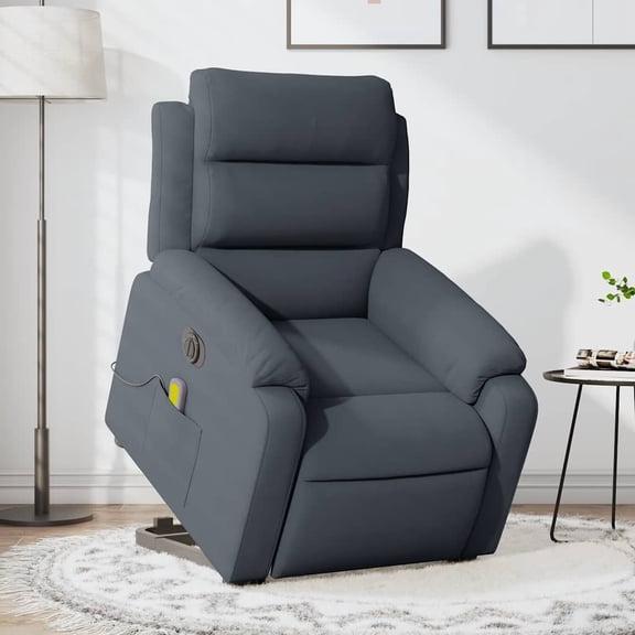 vidaXL Electric Stand Up Massage Recliner Chair Dark gray