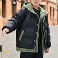 thumbnail image 6 of Hzgobj Kids Boy's Winter Coat Hooded Puffer Windbreaker Warm Cotton Jacket Parka Down Outdoor Coats Boys Winter Jacket Thick Winter Clothes For Middle And Large Children Boys Winter Cotton Coat Trendy, 6 of 6