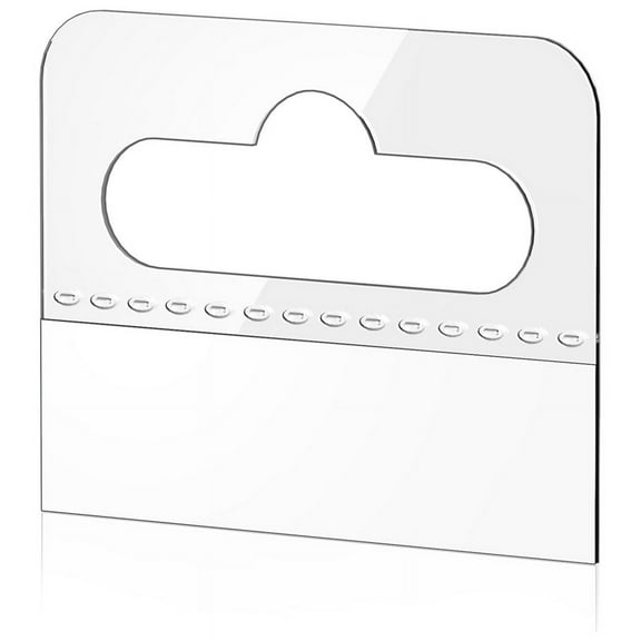 Hang Tabs, 200 Pcs Clear Sticky Hanging Tabs Slot Hole Self Adhesive Plastic Hang Tags, 4.5 X 3.5cm