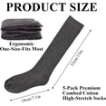 thumbnail image 2 of HNYG 5 Pairs Walking Boot Socks, Replacement Sock Liner for Orthopedic Walking Boots Walker Brace, Tube Cast Boot Surgical Leg Cover for Men Women, Dark Gray, 2 of 7