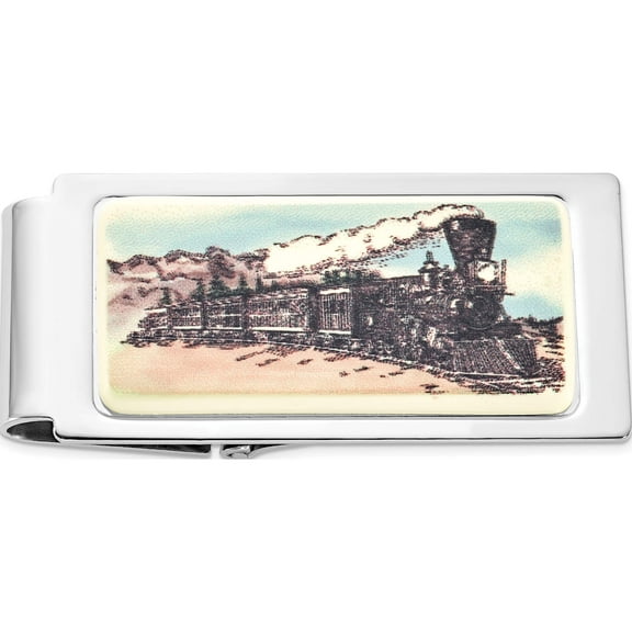 Fashion Barlow Designs Color Train Hinged Money Clip (2 X 1) Made In China gm12257