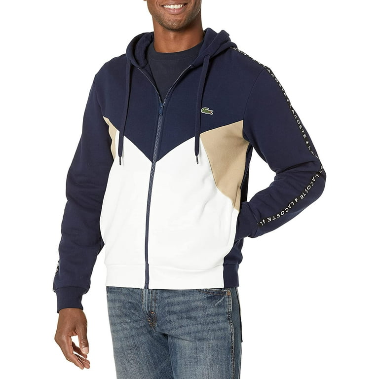 snave Kritisk Giftig Lacoste Mens Long Full Zip Sweatshirt with Sleeve Taping XX-Large Navy Blue/Flour-viennese  - Walmart.com