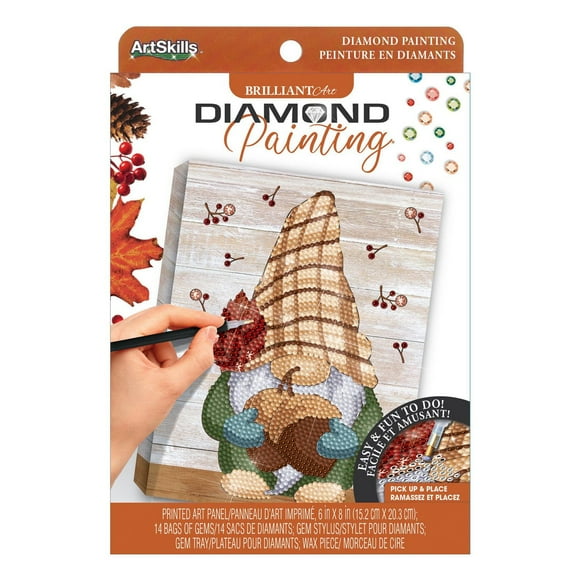 ArtSkills Brilliant Art Diamond Painting, Autumn Gnome