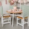 thumbnail image 3 of Sage Green Buffalo Plaid Chair Back Covers, Vintage Check Minimalist Farmhouse Removable Chair Covers for Dining Chairs Set of 8, Washable Chairs Slipcovers Back Seat Protector for Wedding 19"x20", 3 of 9