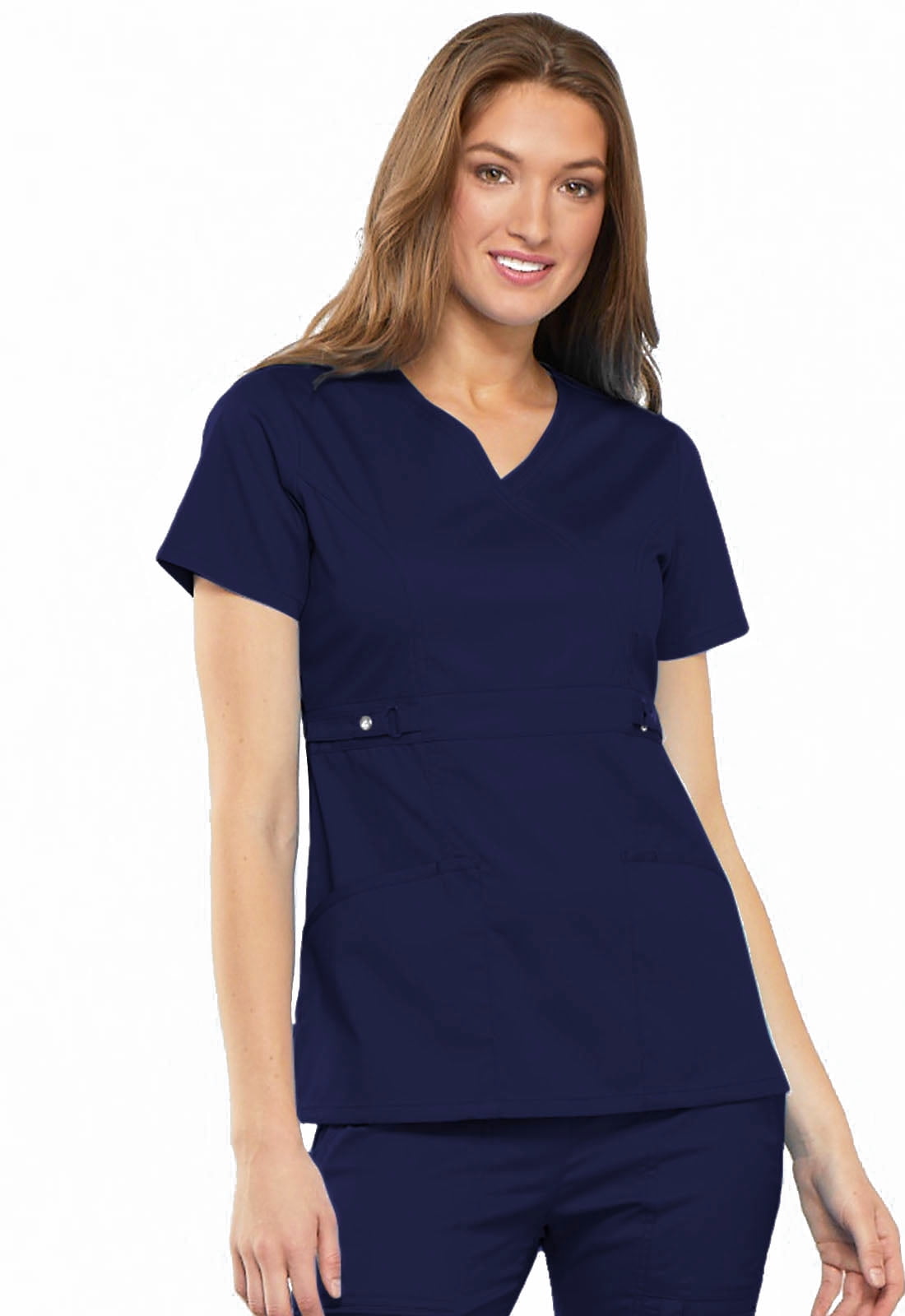 Cherokee Luxe Women's Scrubs Top Empire Waist Mock Wrap 21701