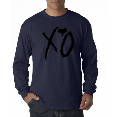 762 - Unisex Long-Sleeve T-Shirt XO The Weeknd Weekend Blackout Medium