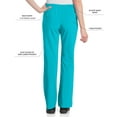 thumbnail image 5 of Urbane Women's Performance Modern Tailored Fit Fade Resistant 6 Pockets Elastic Cargo Scrub, Style 9312, 5 of 8