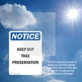thumbnail image 6 of (2 Pack) Keep Out Tree Preservation OSHA Notice Sign 7 Inch X 10 Inch Vinyl Label Decal Sticker Weather Resistant, UV Protected for Workplace, Business, and Construction Site, Made in, 6 of 7