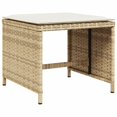 thumbnail image 2 of vidaXL 17 Piece Garden Dining Set with Cushions Beige Poly Rattan, 2 of 5