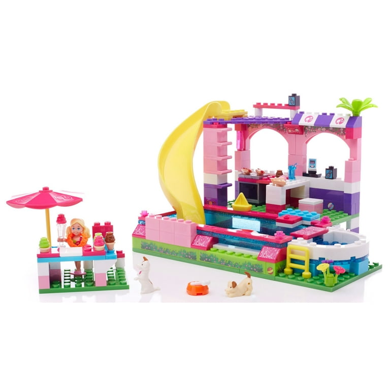 Barbie mega best sale bloks pool party