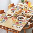 thumbnail image 2 of Pioneer Flower Floral Print Pattern Summer Placemats Table Placemats Set Of 4-Linen Kitchen Washable Placemats Table Mats 12x18 Inch Non-Slip Heat Resistant, 2 of 6