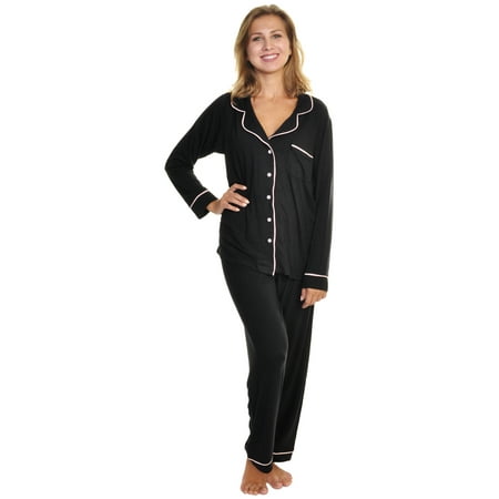 

Angelina Women s Classic Modal Long Sleeve Pajama Set