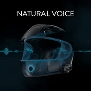 Cardo PACKTALK Edge Motorcycle Bluetooth Communication System Headset Intercom - Dual Pack